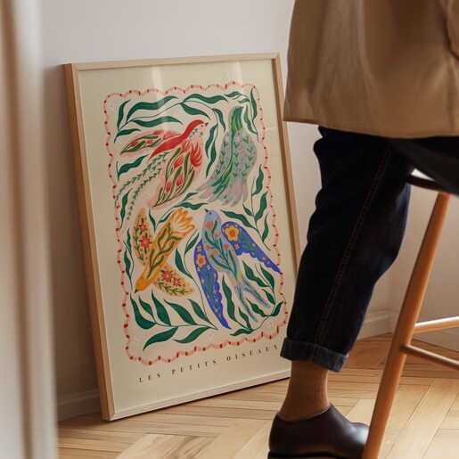 Bird and Flower A3 print