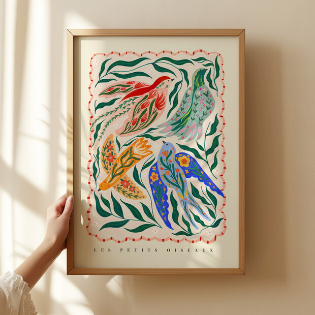 Kate Fox Design Little Birds A3 Print