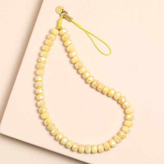 Beaded Yellow Chunky Phone Charm Chain