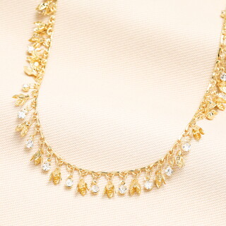 Flower Charms Necklace in Gold