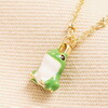 enamel pendant necklace with a frog design