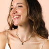 Black and Grey Beaded Pendant Necklace