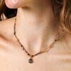 Black and Grey Beaded Pendant Necklace