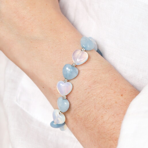 Semi Precious Blue Heart Bracelet i