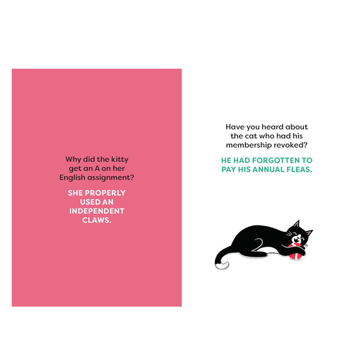 inside of pink cat joke book