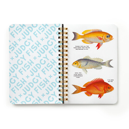 inside of judgy fish sticker book