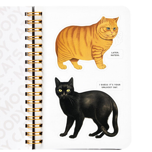 close up of retro cat stickers