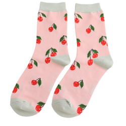 Miss Sparrow Pink Cherry Socks 