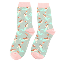 Miss Sparrow Sage Mermaids Socks