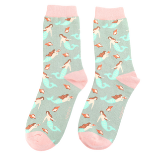 Miss Sparrow Sage Mermaids Socks