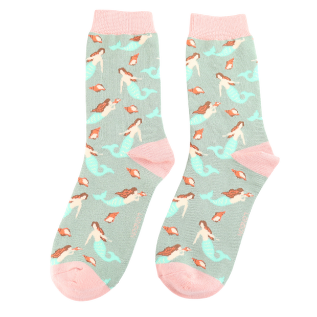 Miss Sparrow Sage Mermaids Socks