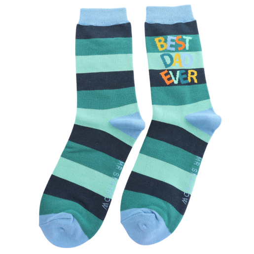 Mr Heron Men's Striped Best Dad Socks