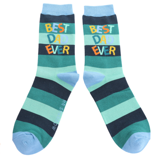 Mr Heron Men's Striped Best Dad Socks