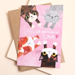 Ohh Deer All You Knead Is Love Greetings Card