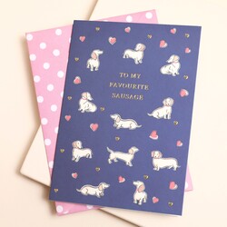 Ohh Deer My Favourite Sausage Greetings Card