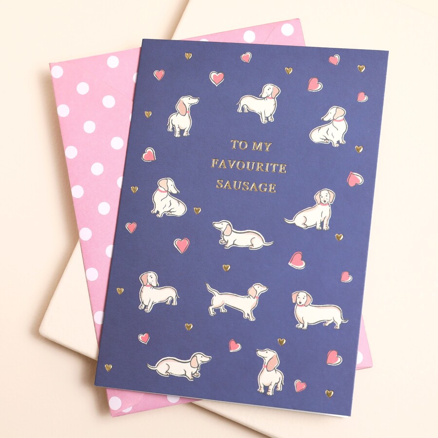 My Favourite Sausage Greetings Card | Ohh Deer | Lisa Angel