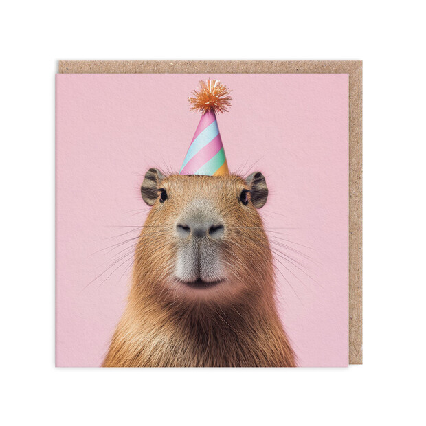 Ohh Deer Capybara Greetings Card