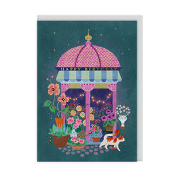 Ohh Deer Flower Market Greetings Card
