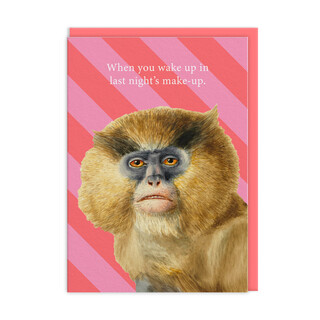 Ohh Deer Last Night's Make Up Greetings Card