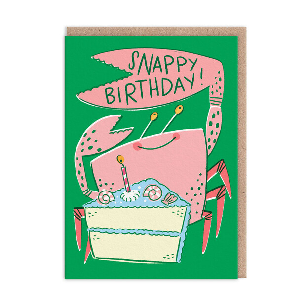 Ohh Deer Snappy Crab Birthday Card