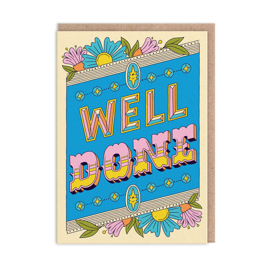 Well Done Lettering Greetings Card | Ohh Deer | Lisa Angel