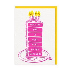 Ohh Deer Birthday Cake Slice Birthday Card