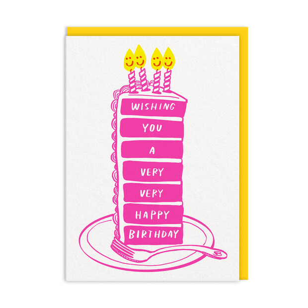 Ohh Deer Birthday Cake Slice Birthday Card