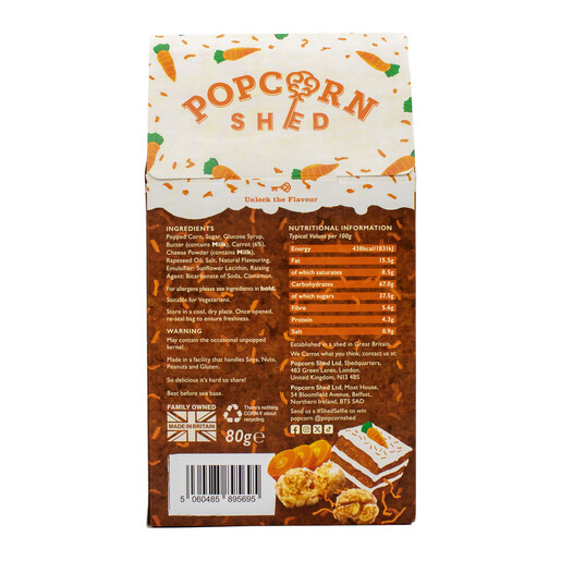 Popcorn Shed Carrot Cake Gourmet Popcorn 