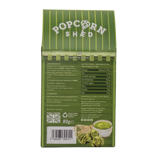 Popcorn Shed Matcha Latte Gourmet Popcorn 