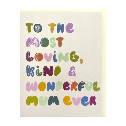 Raspberry Blossom Wonderful Mum Mother's Day Mini Greetings Card