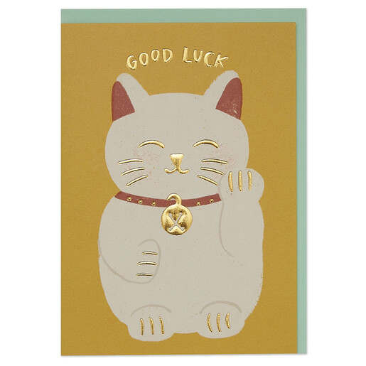 Raspberry Blossom Good Luck Greetings Card