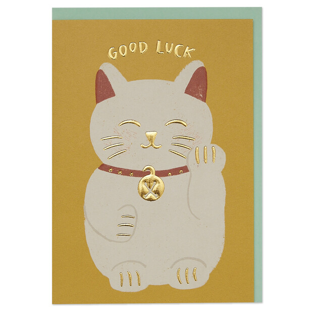 Raspberry Blossom Good Luck Greetings Card