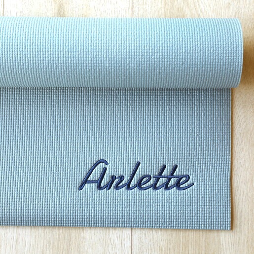 teal blue persnalised yoga mat