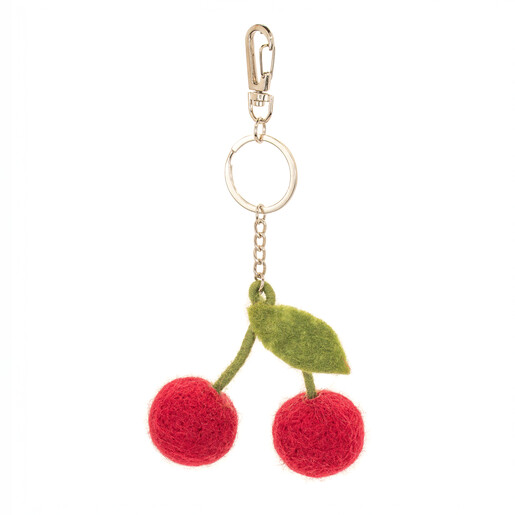 Sass & Belle Felt Cherry Keyring