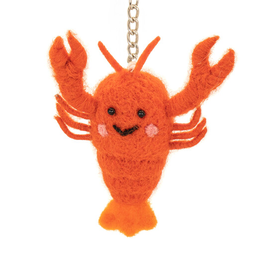 Sass & Belle Felt Lobster Keyring