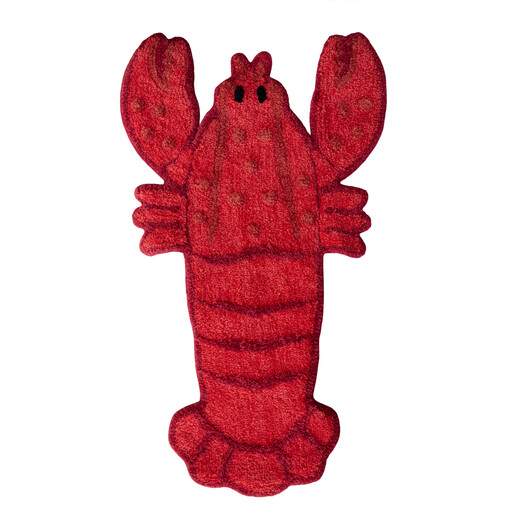 Sass & Belle Red Lobster Tufted Bath Mat