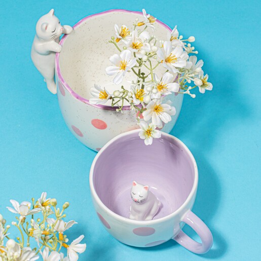 Sass & Belle Peeking Cat Planter