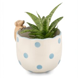 Sass & Belle Peeking Dog Planter