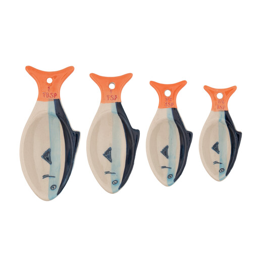 blue striped sardine baking spoons