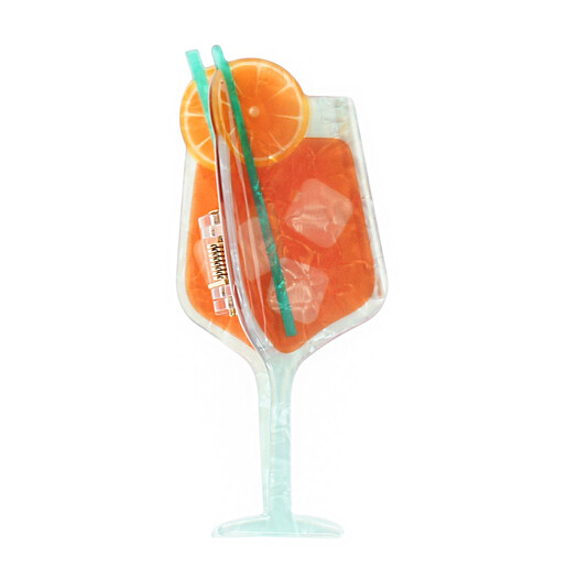 aperol spritz hair clip