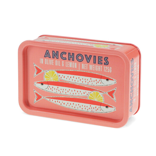 pink mini tin with fish design