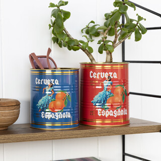 Set of 2 Cerveza Española Storage Tins