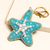 Beaded Freshwater Pearl Starfish Keyring and Bag Charm