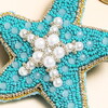 Beaded Freshwater Pearl Starfish Keyring and Bag Charm