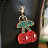 Beaded Cherry Keyring and Bag Charm