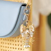 lobster beaded keyring and bag charm in gold