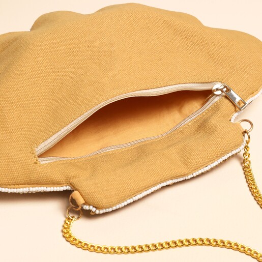 inside of beaded handbag