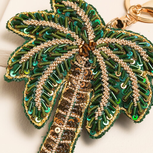 Beaded Palm Tree Keyring and Bag Charm