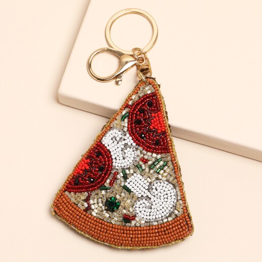 beaded pizza slice accessory