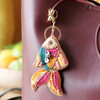 Beaded Rainbow Fish Keyring and Bag Charm
